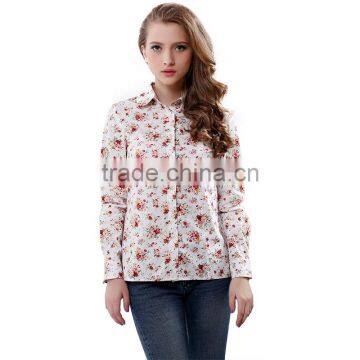 Hot Sale High Quality Fancy Floral Soft Casual Shirt for Women photo-5