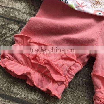 Summer Baby Girls Clothes Coral Ocean World Fish Under the Sea Boutique Shorts Cotton Kids Wear Ruffles Match Accessories photo-4