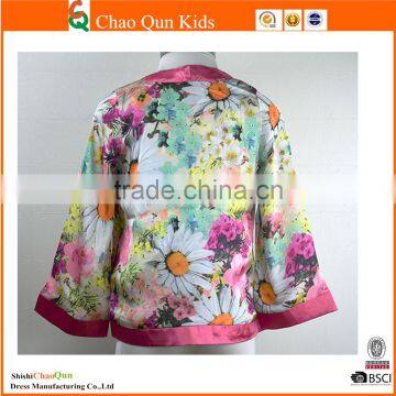 2017 Girls Flower Suncreen Cardigan Design Salwar Kameez for Children photo-3