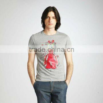 Men Heavy Bamboo T Shirt With Printing / Muscle Printed t Shirt T12758