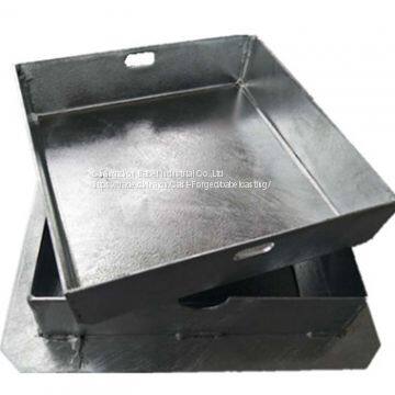 Galvanized steel recessed manhole cover