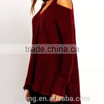 V Neck Girls Fashion Clothing Fancy Womens Sweaters photo-3