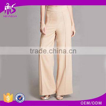 China Shandao Lasted Design Plain Dyed Elegant Office Wide Legging Pants Women