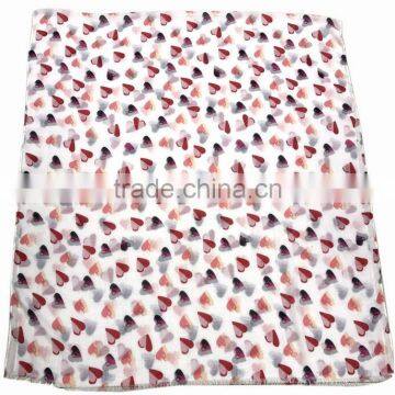 China Factory Heart Print Scarf Women Hijab