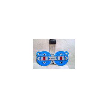 Blue 0.05-1.0mm Gloss Metal Dome Membrane Switch with Rubber keys