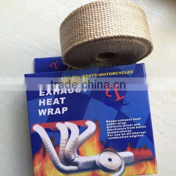 exhaust insulating wrap/texturized fiber glass tape with HEAT TREATMENT