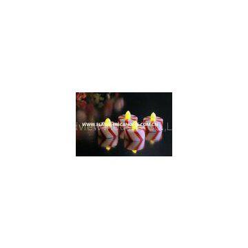 Candy Cane Design Flameless Tealight Candles / Plastic LED Tealights for Home Decor