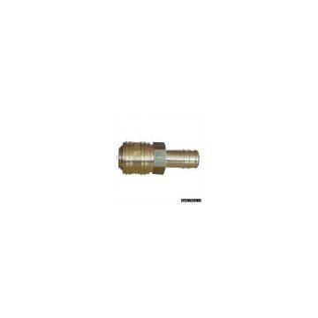 Quick Coupler, Euro style hose barb coupler, pin-lock mechanism