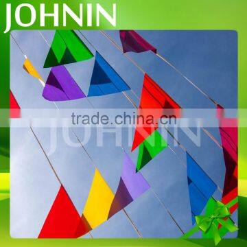 Hot Selling Decorative Colored Polyester Triangle Pennant String Flag photo-3
