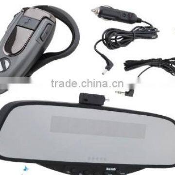 Hands free Rearview Earpiece Bluetooth Kit Car Mirror