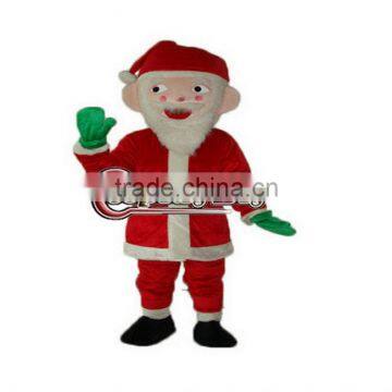 ht sale top quality plush Santa Claus mascot costume for patry use custom made