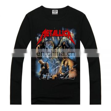 Metallica cotton long sleeve t shirt,man t-shirt 2015