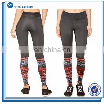 Wholesale Seamless Active Abstract Black Leggings Women Custom Printed Pants