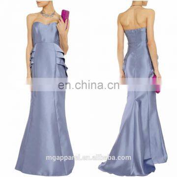 New design Satin twill gown prom dress patterns for women