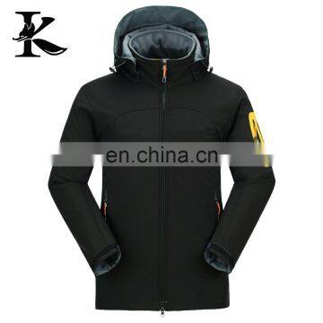 Softshell waterproof Breathable Black Jacket Print Logo