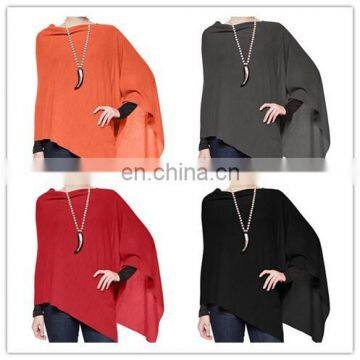 Latest Women's Knittedwool Poncho Fashion Irregular Sweaters photo-2