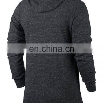 Long Sleeves Fleece Sweater Light Weight Pullover Hoodie Dark Grey Color