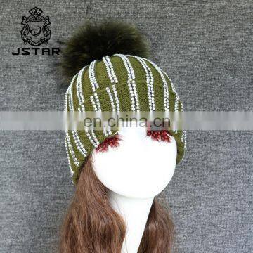 Factory Winter With Pom Cashmere Pompom Hat Beanie photo-4