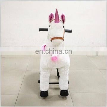 Hot sale kids furry walking toy horse rocking horse toy kiddy palace toys