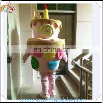 High Quality Birthday Cake Costume, Plush Cake Mascot Costume, Advertising Cosplay Costume for Party Celebration photo-2