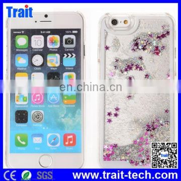 Glitter Quicksand Stars Liquid Moving Glitter 3D Case for iPhone 6 with high quality