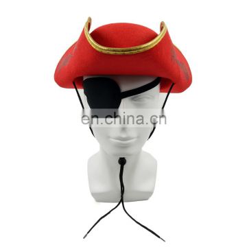 MEP-0001 Halloween party custom logo pirate black eye patch with adjustable elastic band for kids