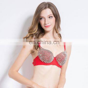 YD-008 Indian Performance Belly Dance Bra With Rivet Decoration photo-3