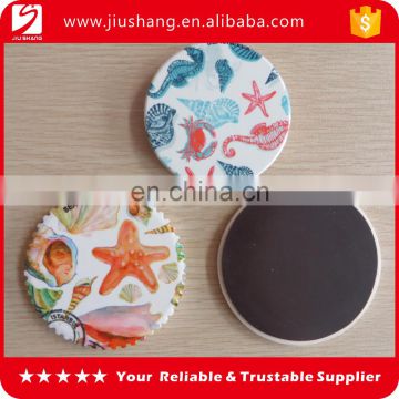 Custom round epoxy ceramic fridge magnet with printing logo