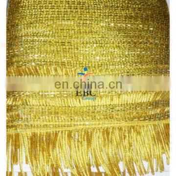 Gold bullion metallic Fringe Tassel, Scalloped Gold Bullion Tassel Fringes