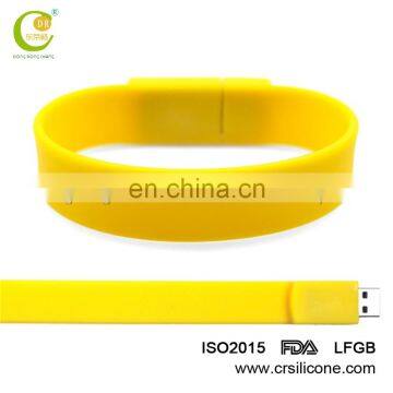 Dongrong USB Gadgets OEM Silicone 48GB Weeding Gift Rubber Wrist Band Usb Flash Drive photo-2