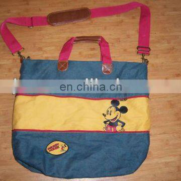 mickey design 100% cotton handle shopping bag