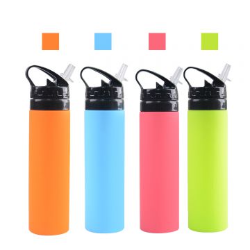 Sample Free Food Grade Silicone Sport Water Drinking Bottle