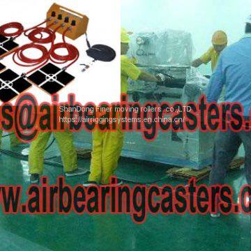 Air bearing casters applied on aerospace industry