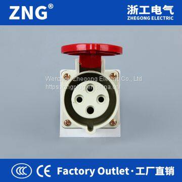 Supplying Panel Mount Industrial Socket 16A 4Pin, 380V Surface Mount Industrial Socket 16A 3P+PE