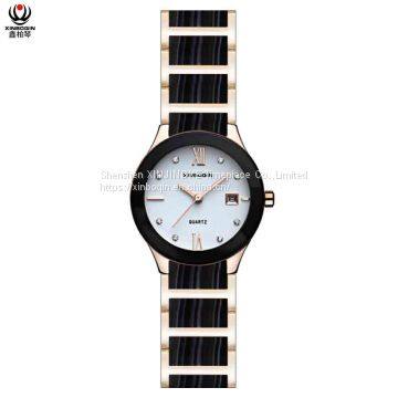 XINBOQIN Dropshipping Custom Wholesale Fashion Lady Simple Design Quartz Brand Name Water Resistant Acetate WatchXINBOQIN Manufacturer Custom Brand Tide Fashion Lady Style Luxury Brand Acetate Women's Watch photo-4