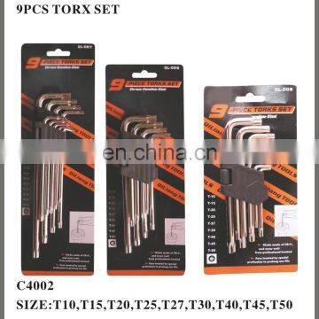 9pcs T10-T50 Torx Key Hex Wrench