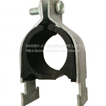 Galvanized steel rubber strut clamp