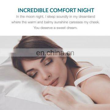 High Quality White 100% Polyester Home Silky Smooth Queen Satin Pillowcase photo-7