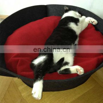 Comfortable Handmade Organic Wool felt Cat Cave For Large Kittens