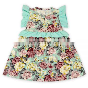 Floral Remake Baby Girls Clothing Kids Unique Boutique Ruffled Capri Sets Persnikety Summer Outfit photo-6