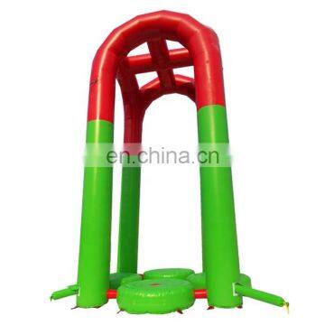 Commercial movable air frame post inflatable bungee jump for sport parks