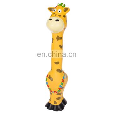 Funny squakery long neck giraffe lpuppy dog pet latex toy