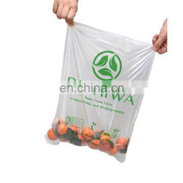 Food grade fresh fruit vegetable biodegradable plastic PE produce bag on roll for supermarket