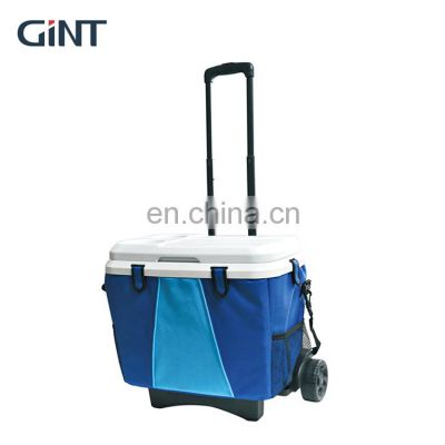 18L plastic Insulated cooler box Durable Cooler Bag Wholesale Cooler tote with customized fabric with trolley wheel