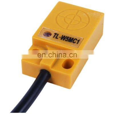 TL-W5MC1 5mm 3 Wire Inductive Proximity Sensor Detection Switch NPN DC 6-36V, Square Proximity Switch