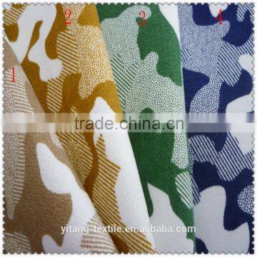 Yellow Camouflage Printed Brushed Fabric photo-6