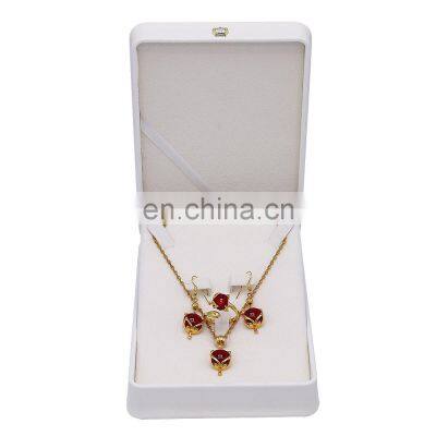 Exquisite high quality Velvet Inside Pu Leather Jewelry Box Luxury Necklace Box