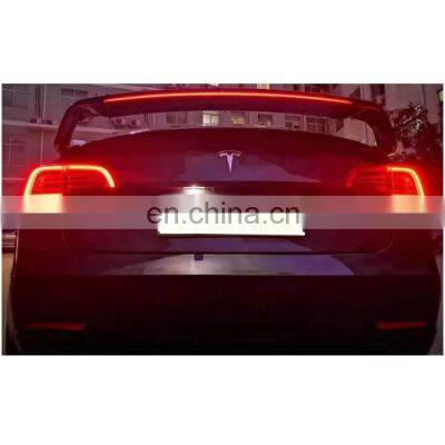 Auto parts new design tail rear spoiler led light Performance tesla model 3 body kit for Tesla Model 3 M3 Model S 2017-2019