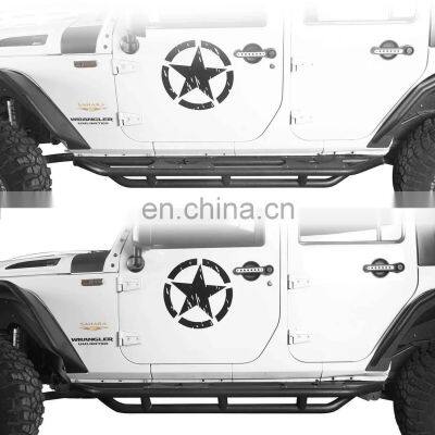 Black Textured Powder Side Steps Nerf Bars Running Board For 2007-2018 Jeep Wrangler JK 4 Door photo-5