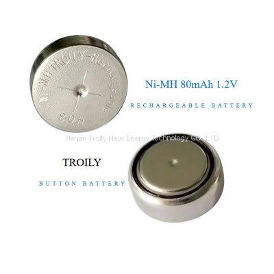 TROILY 1.2V40mAh NIMH Button Rechargeable Battery for LED Solar Auto Tail Light photo-2